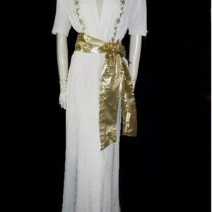 Vintage 30s 40s New York Creation Evening Gown New York Dress Institute Beaded